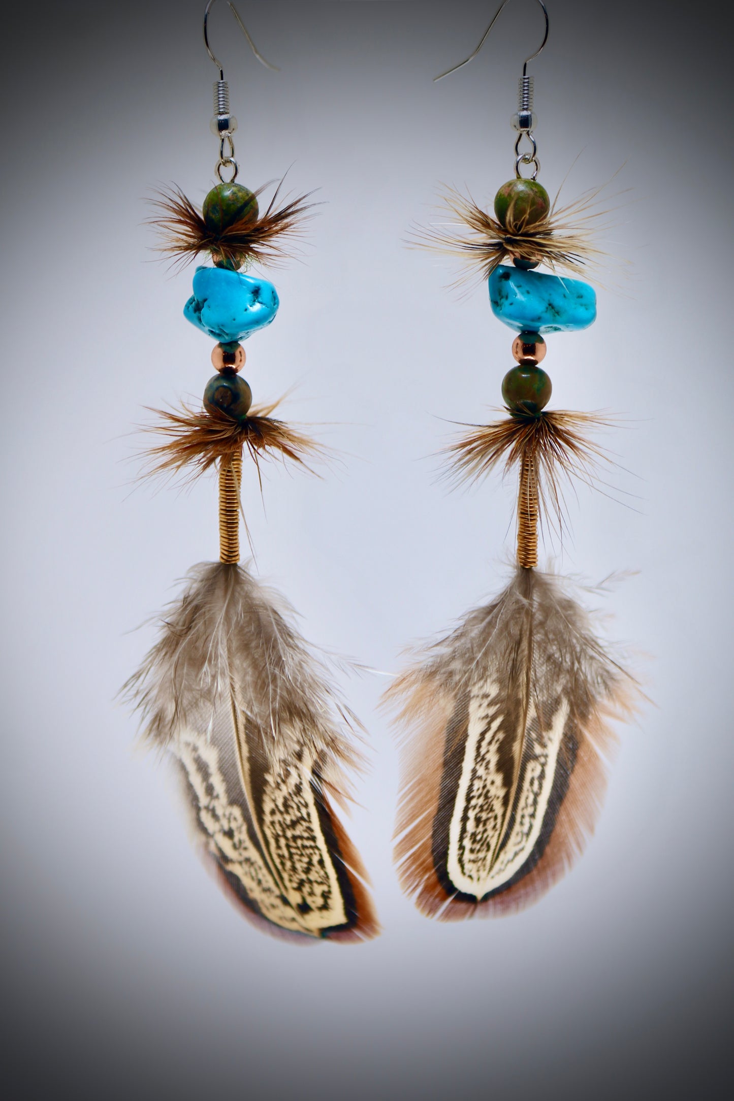 Montana Jasper+Magnesite+Copper beads Pheasant