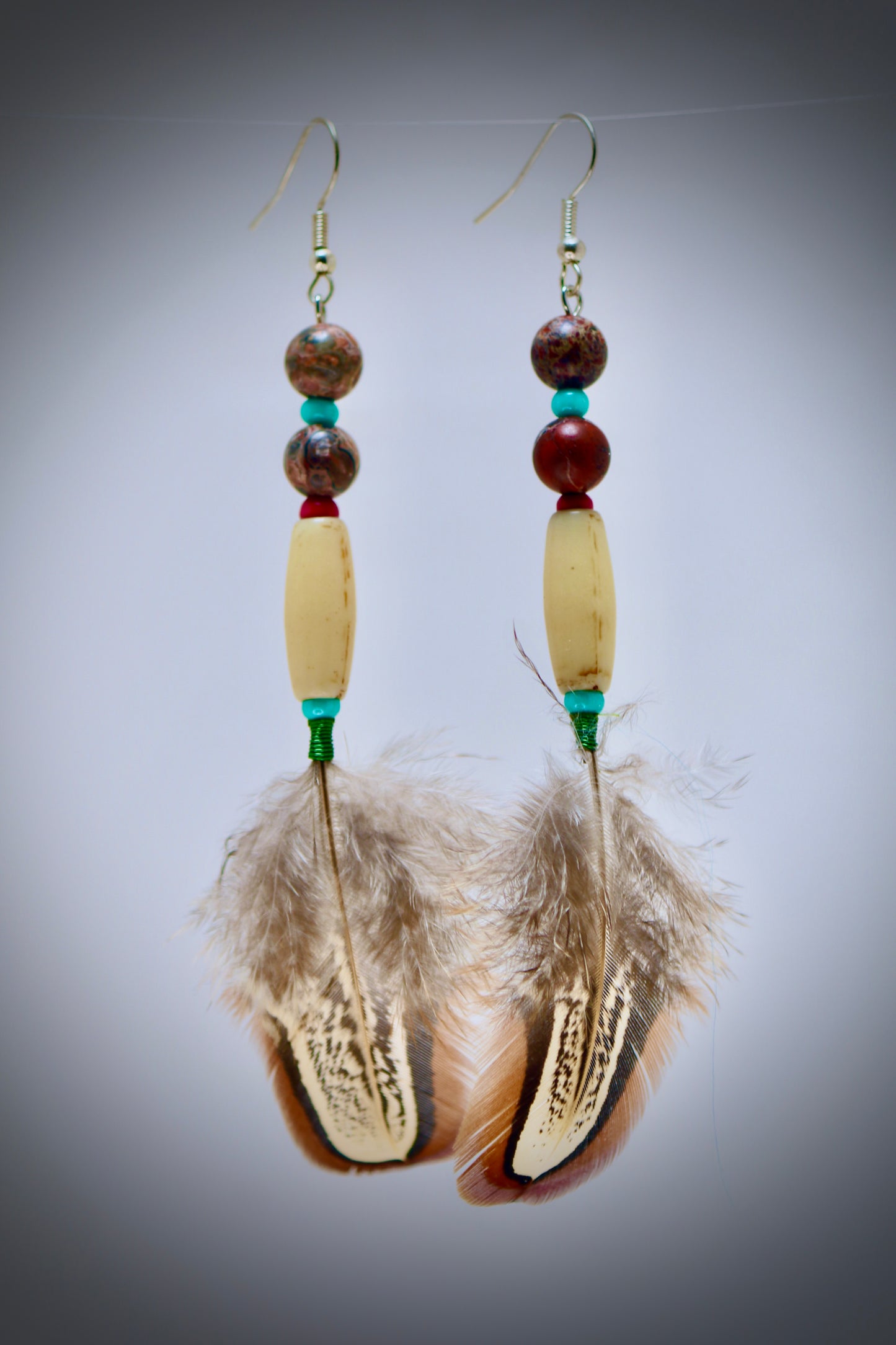 Jasper+Turquoise+Bone+Pheasant