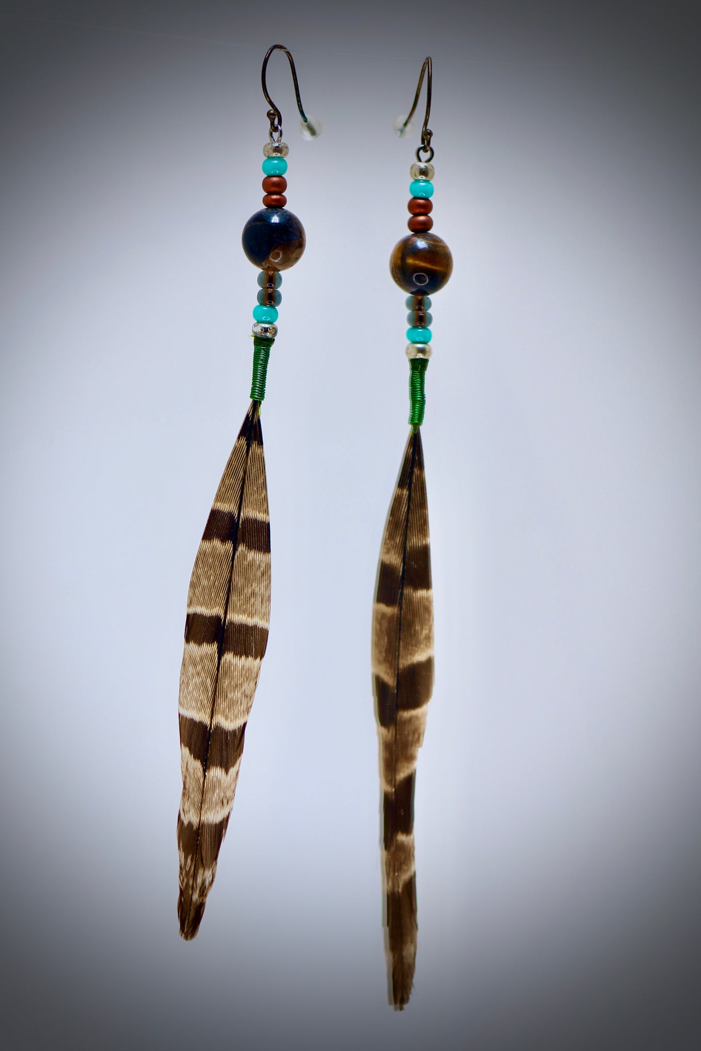 Tigers Eye+Turquoise Beads+Pheasant Tail