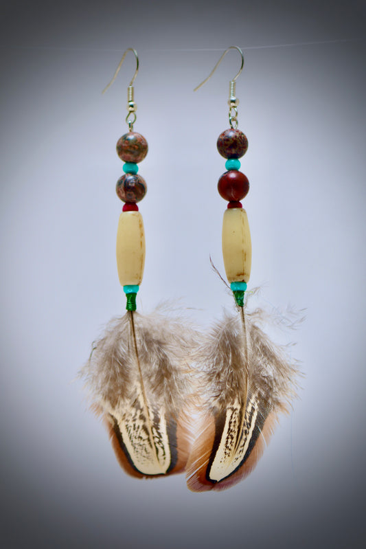 Jasper+Turquoise+Bone+Pheasant